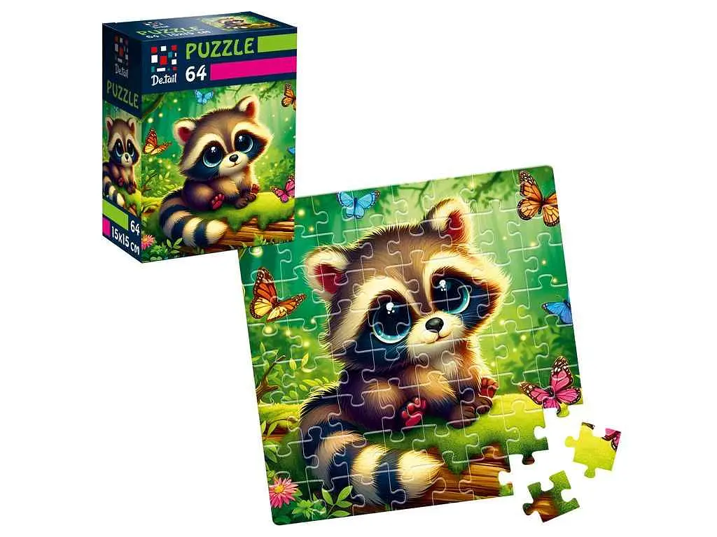 Пазли VLADI TOYS Єнот з метеликами DT1234-12 - фото 2