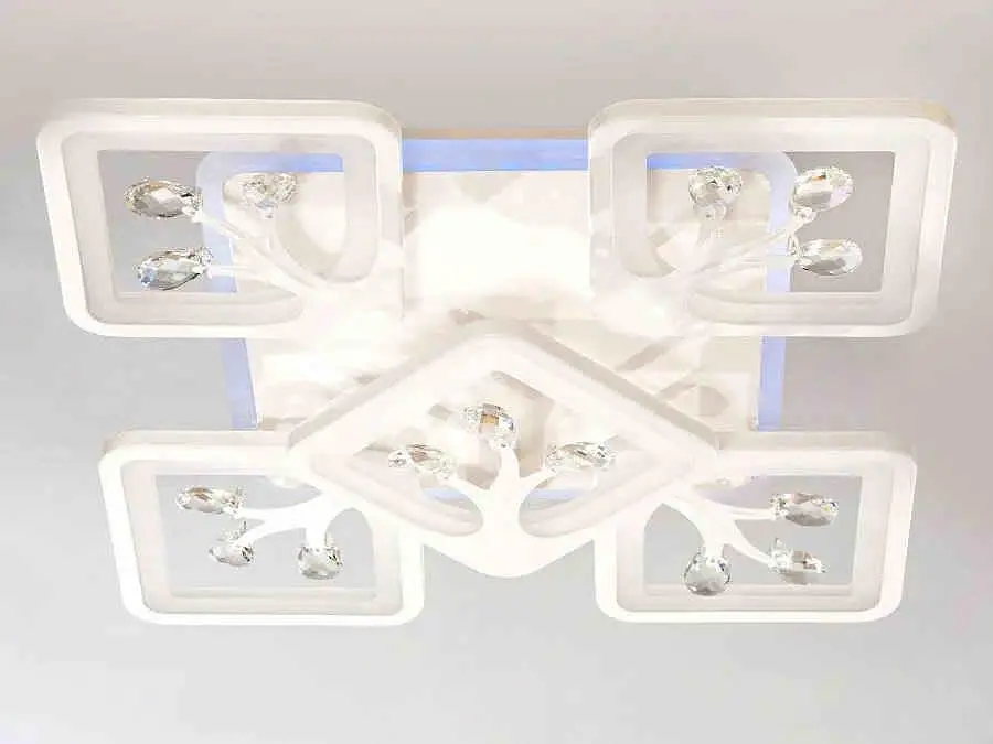 Світлодіодна люстра Diasha S8157/4+1BHR LED 3color dimmer - фото 3