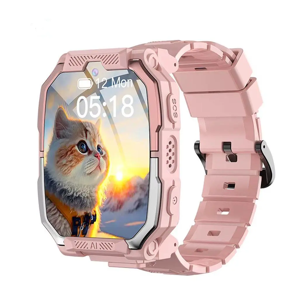 Дитячий смарт годинник Lemfo Y98 з поворотно-знімним корпусом, GPS трекером, 4G SIM-картою для дзвінків, 16GB пам’яті, TikTok, YouTube, WhatsApp Рожевий - фото 3
