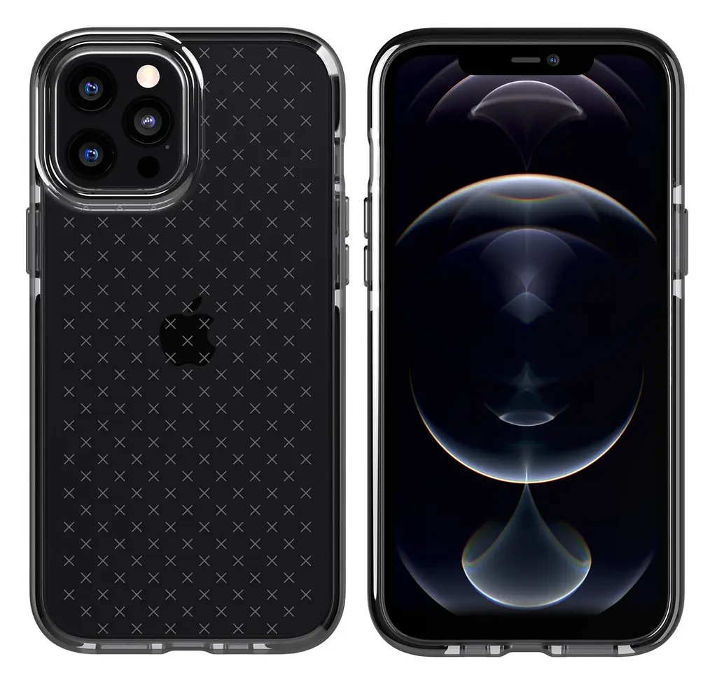 Протиударний чохол з антимікробним покриттям Tech21 Evo Check для iPhone 12 Pro Max (6.7") Smokey Black - фото 9