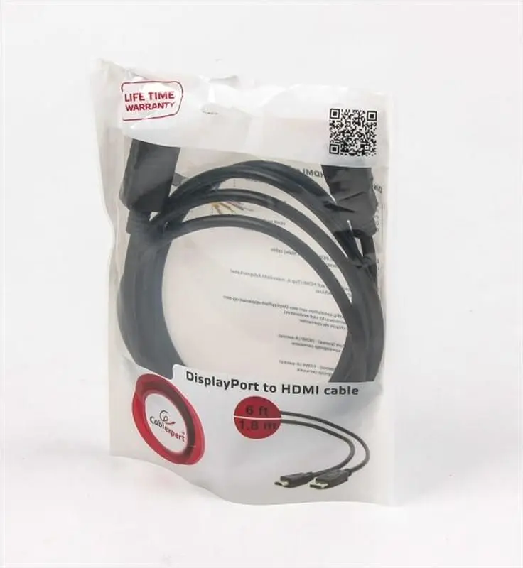 Кабель Cablexpert DisplayPort - HDMI (M/M), 3 м, Black (CC-DP-HDMI-3M) - фото 2