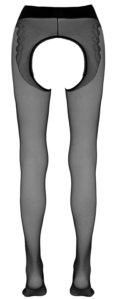 Колготки Cottelli Collection Crotchless Tights 4 чорний - фото 6