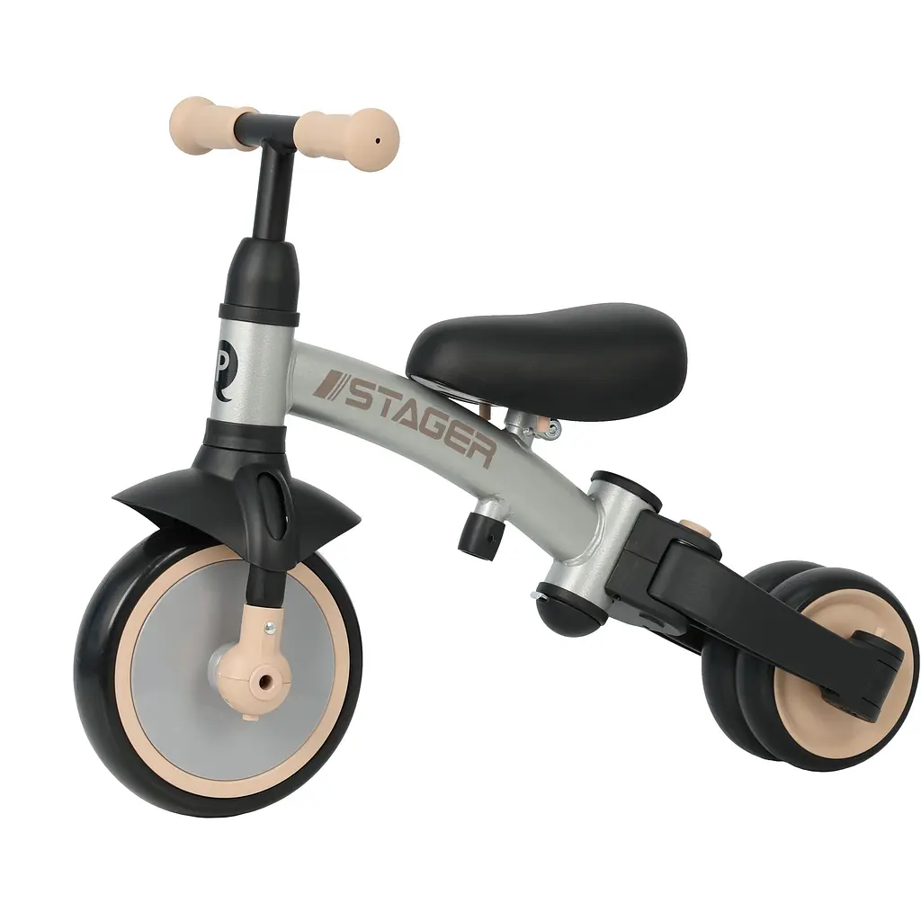 Велосипед біговел з ручкою Qplay Stager 3 в 1 Silver (T80STAGERSilver) - фото 3