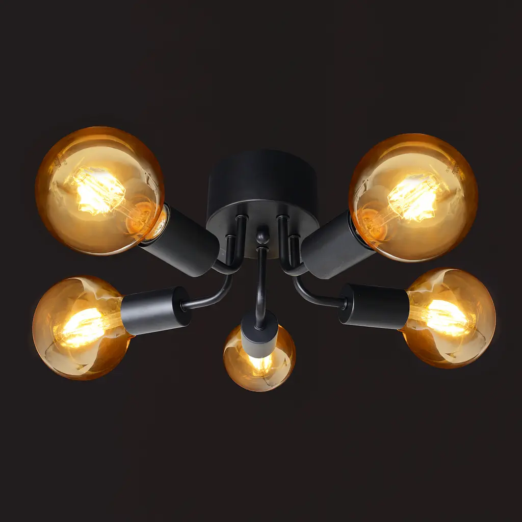 Люстра Brille потолочная лофт Е27 BK (BL-698С/5) - фото 4