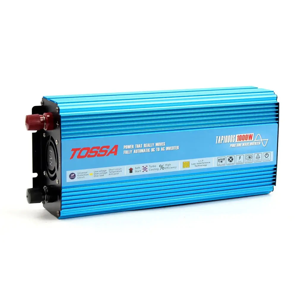 Перетворювач напруги (інвертор) Tossa 12V -220V/1000W Чистий Синус 1USB 1Розетка (TAP1000S) - фото 3
