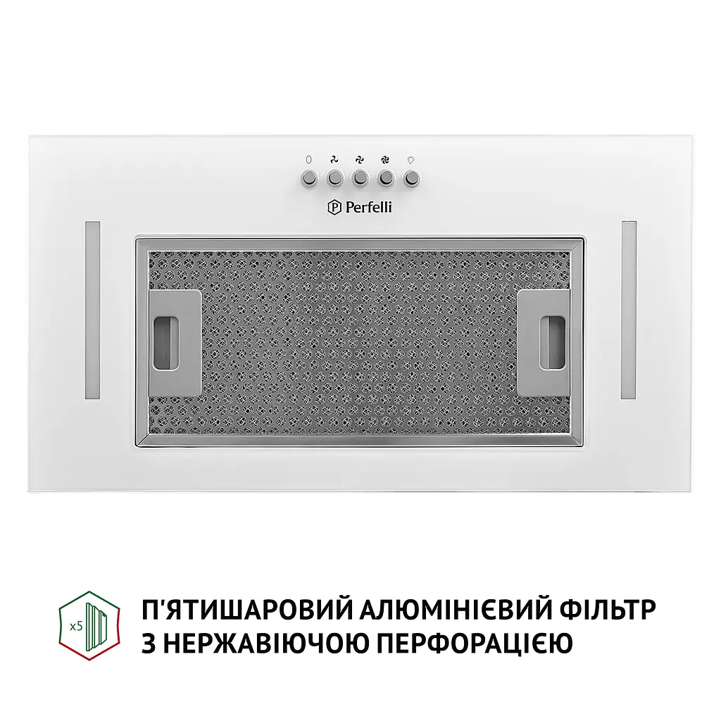 Витяжка повновбудована PERFELLI BI 5684 WH 1000 LED - фото 4