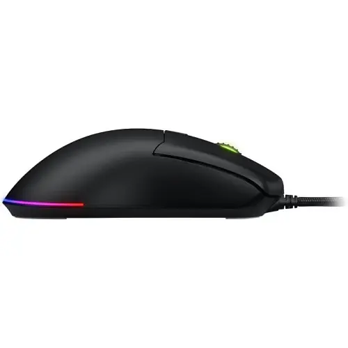 Миша Hator Pulsar 3 Pro, Black, USB, оптична (сенсор PixArt PMW 3395), до 26000 dpi, 50G, RGB підсвічування, перемикачі Hator Optical Yellow 100M / Kailh 3M, 1.8 м (HTM620) - фото 4
