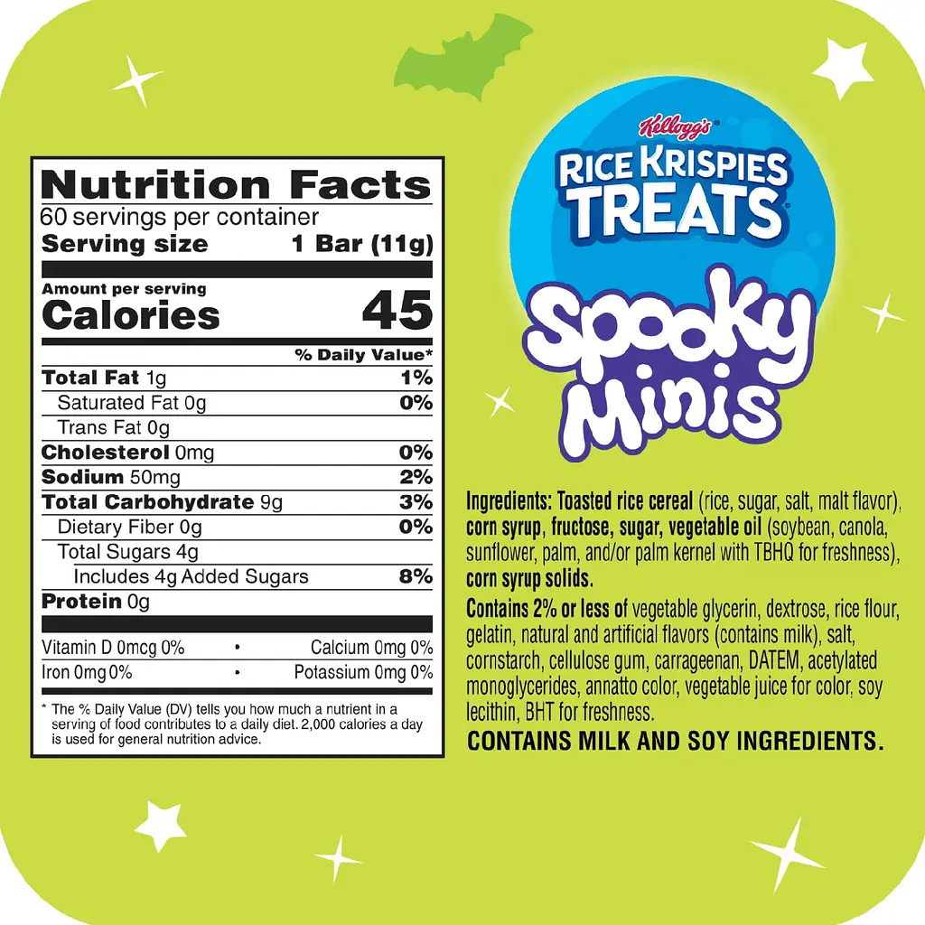 Рисові батончики Kellogg's Rice Krispies Treats Spooky Minis 60 шт, 660г - фото 7