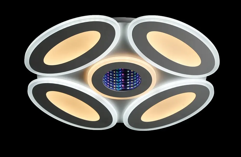 Люстра стельова LED Splendid Ray L78537/4+1, 200W, білий, сучасний стиль з пультом - фото 5