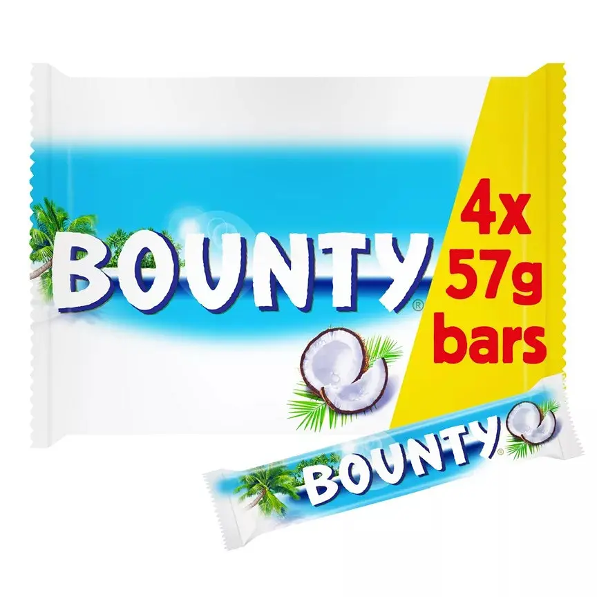 Батончики Bounty Coconut Milk Chocolate Twin Bars Multipack 4 х 57 г - фото 2