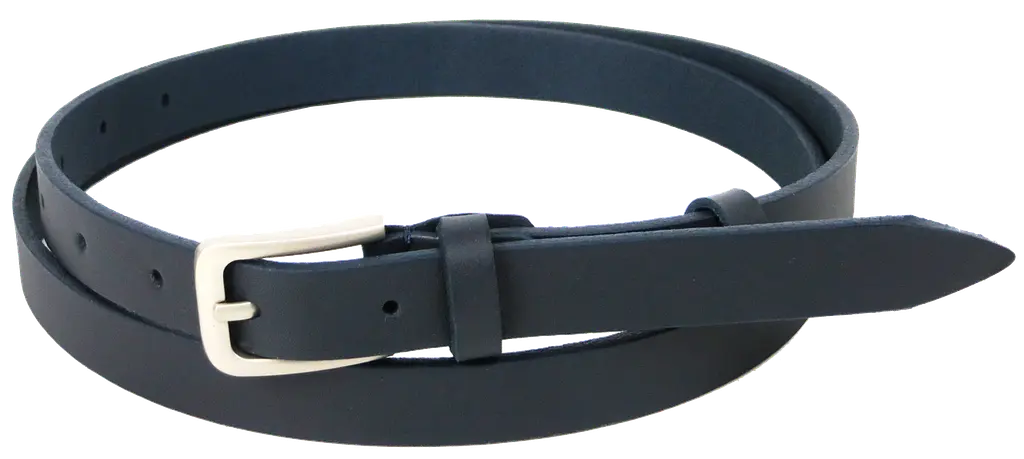 Жіночий шкіряний ремінь Skipper 1635-20 Темно-синій 2 см - фото 2