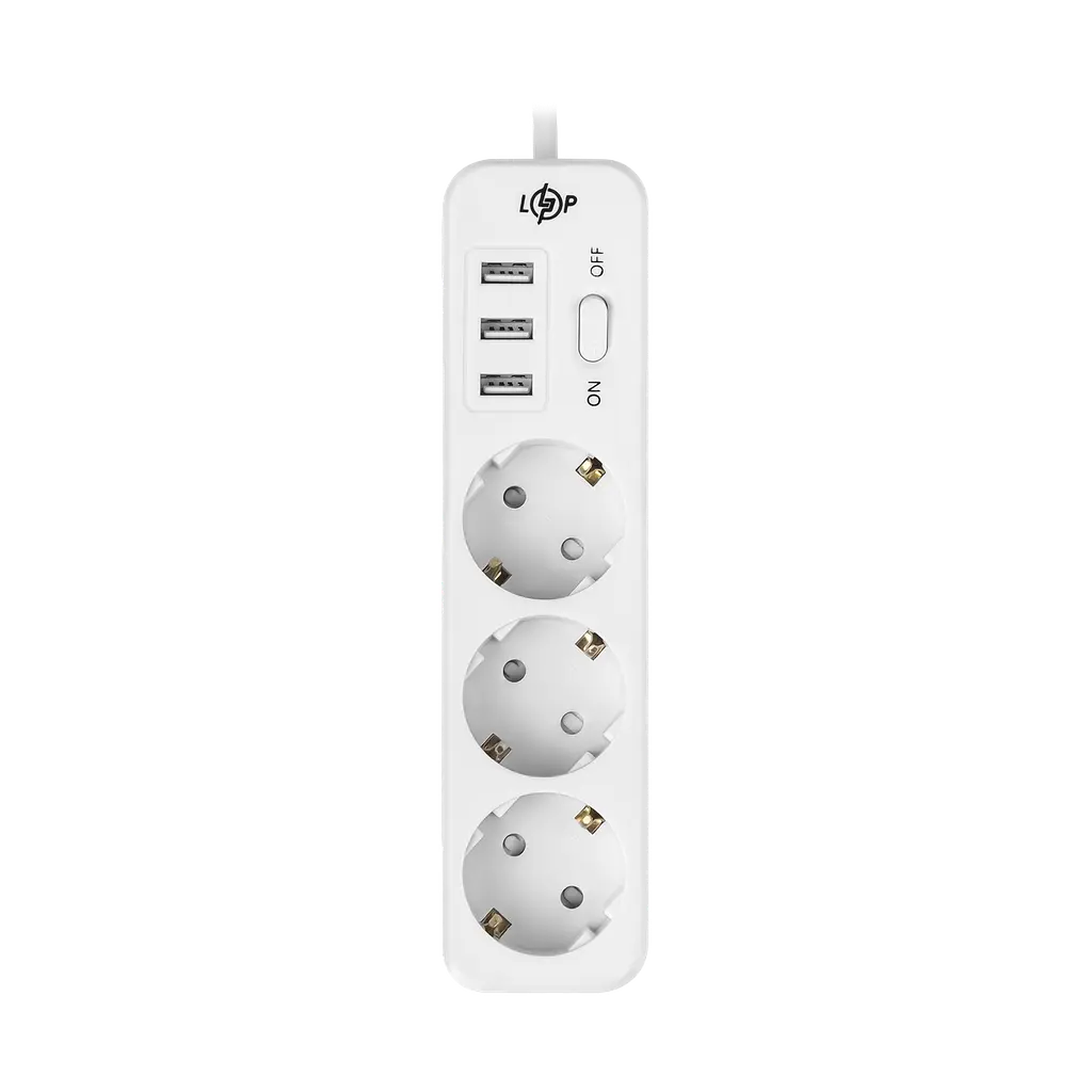 Мережевий фільтр PREXiaomiUM LP-X3 USB 4 м White (2200 Вт) - фото 3