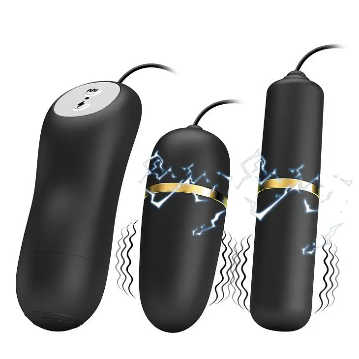 Набор игрушек Pretty Love Double Vibro Bullet 2 шт. черный - фото 3