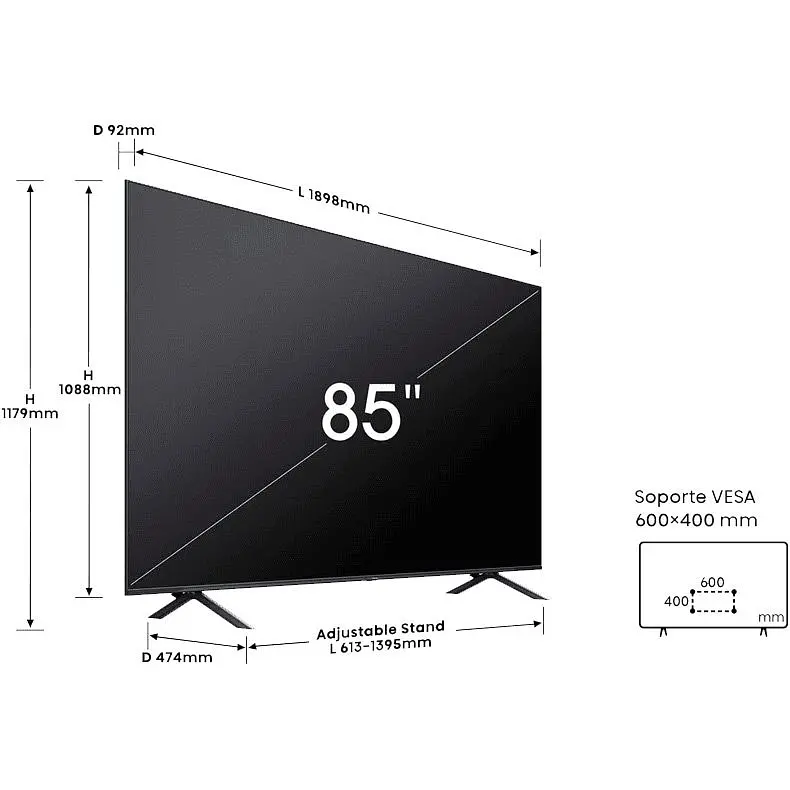 Телевізор Hisense 85E7NQ Pro 85" QLED 4K [20013841] EU [131648] - фото 11