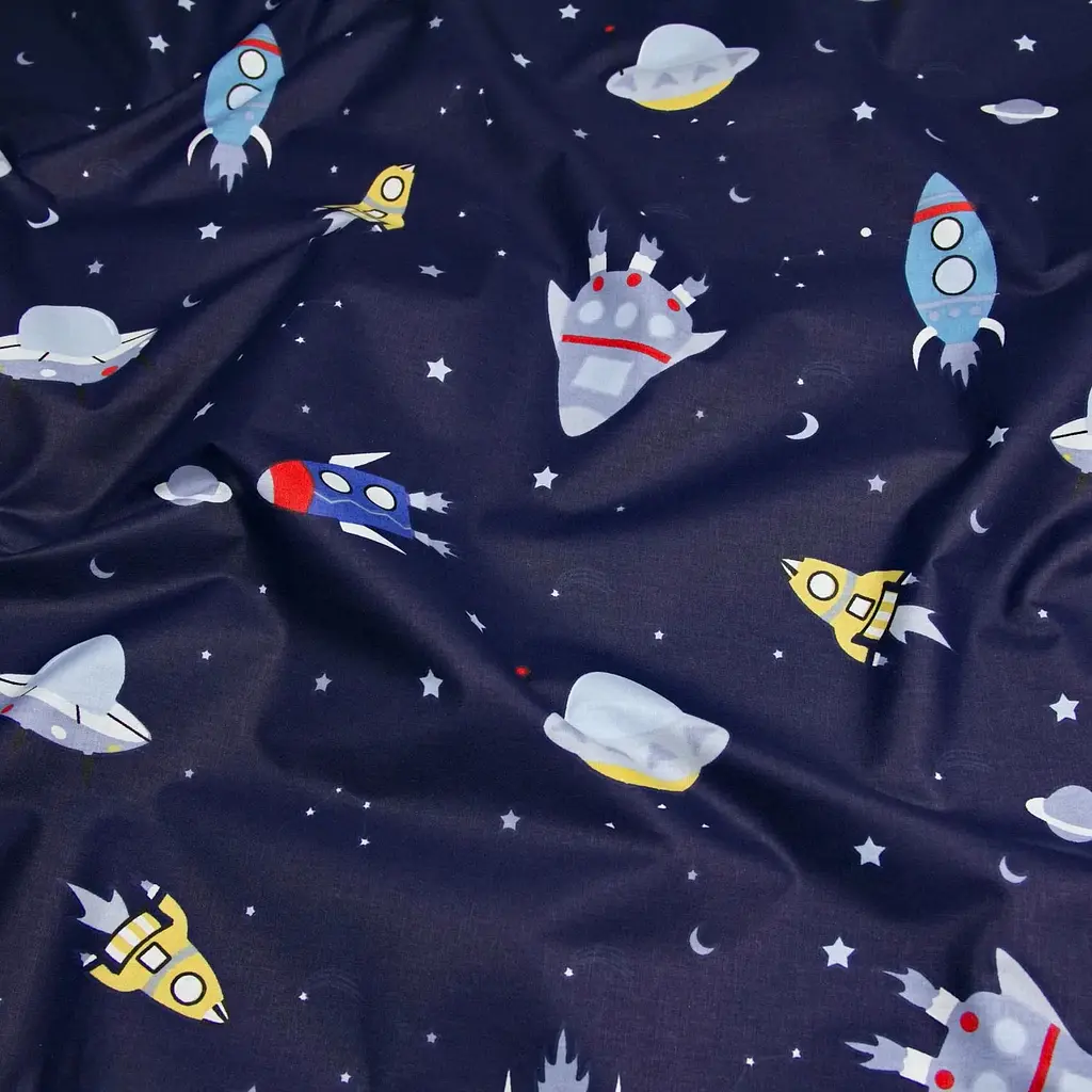 Дитяча постільна білизна в ліжечко Cosas Galaxy Night CS1 110х140 см (GalaxyNight_El80-58LightBlue_140) - фото 10