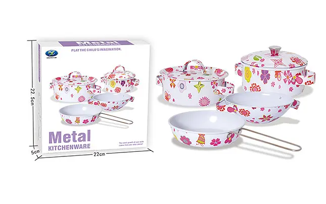 Дитячий набір посуду "Kitchenware" 620-B5(White) каструля, пательня - фото 3