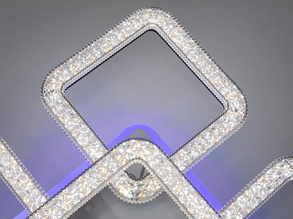 Люстра стельова LED Diasha 2205/4+1BK, 80W, 3200K-6500K, чорний метал, сучасний стиль для дому - фото 5