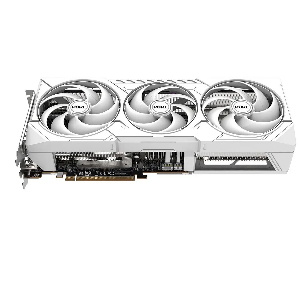Відеокарта Radeon RX 9070 XT, Sapphire, PURE (White Edition), 16Gb GDDR6, 256-bit, 2xHDMI/2xDP, 3010/20000 MHz, 2x8-pin (11348-02-20G) - фото 5