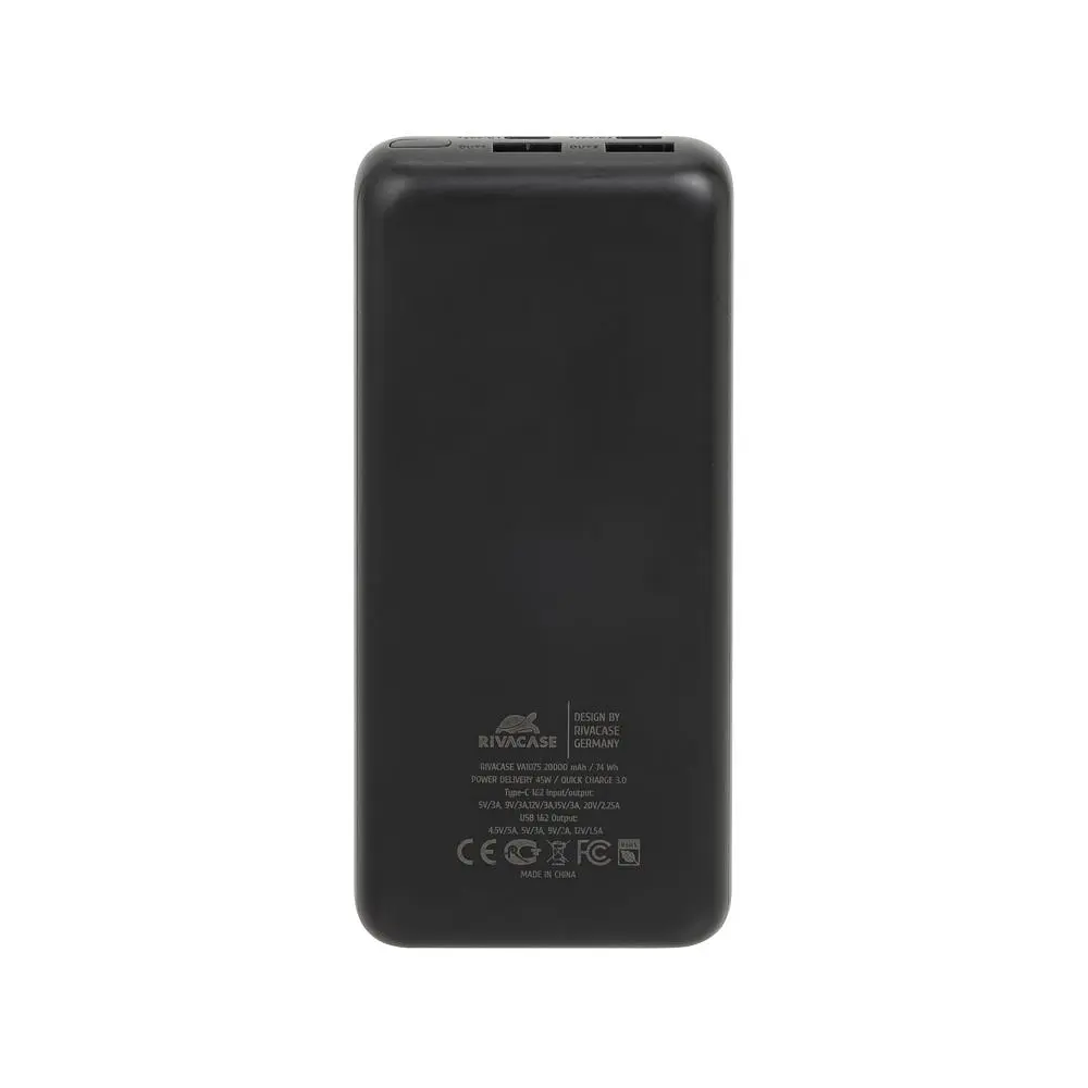 Універсальна мобільна батарея Rivacase Rivapower 20000mAh Black (VA1075) - фото 3
