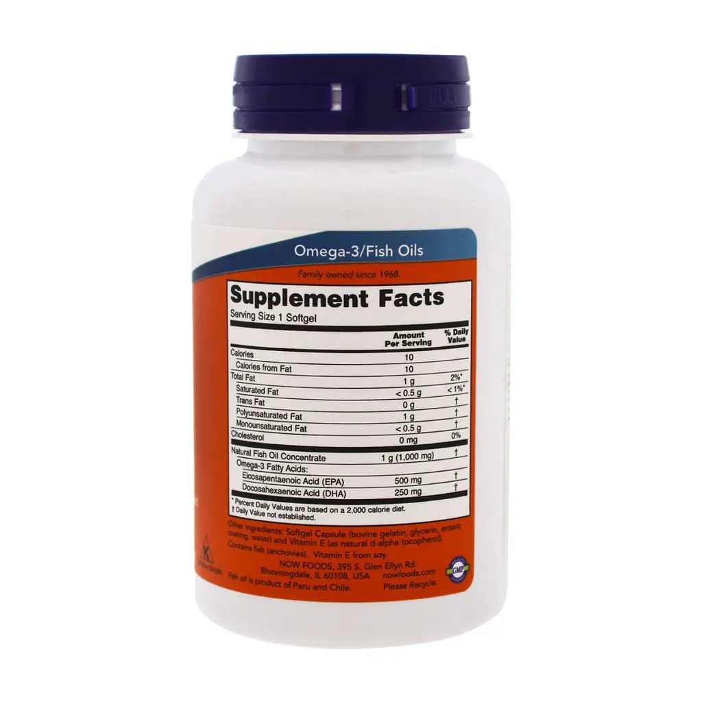 Жирні кислоти Now Foods Ультра Омега-3, Ultra Omega-3, 90 желатинових капсул (NOW-01661) - фото 2