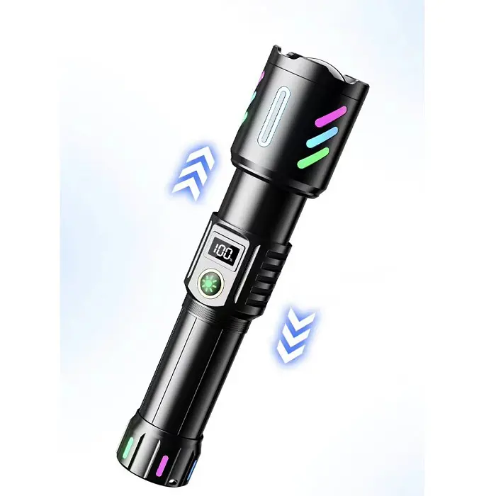 Аккумуляторный фонарь с флуоресцентной окраской 1143-TG PM10-TG 1x26650 Power Bank ЗП Type-C - фото 2