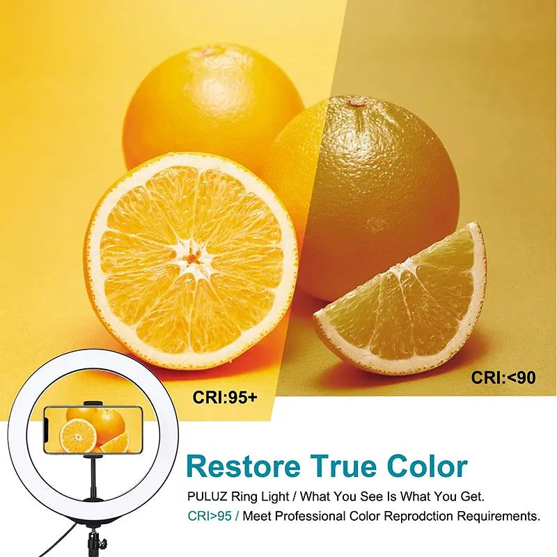 Кольцевая USB LED лампа Puluz PKT3035 10" + штатив 1.1 м - фото 3