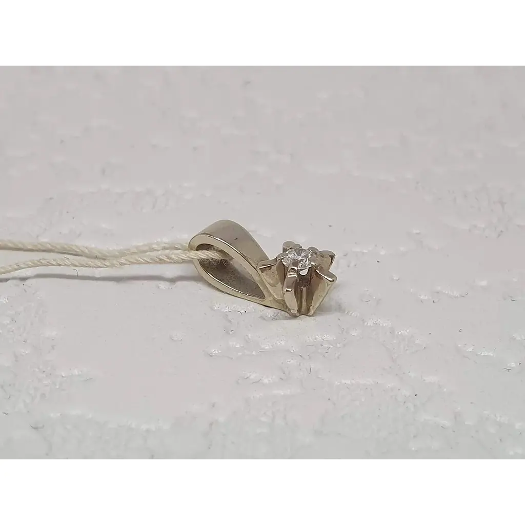 Золота підвіска ЮЗ "Багет" з діамантом. 0В410329236/26 - фото 2