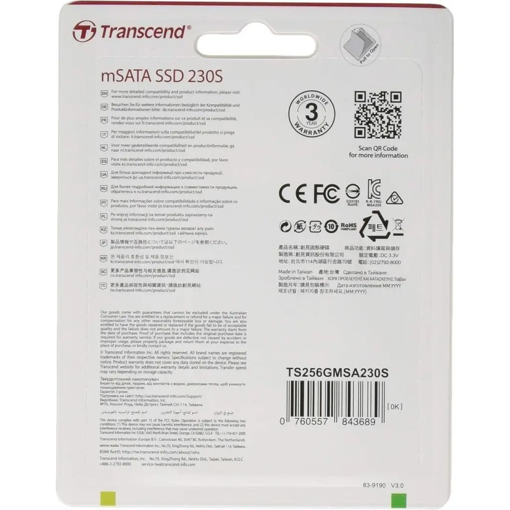 SSD накопитель Transcend SSD230S 256GB (TS256GMSA230S) [99119] - фото 5