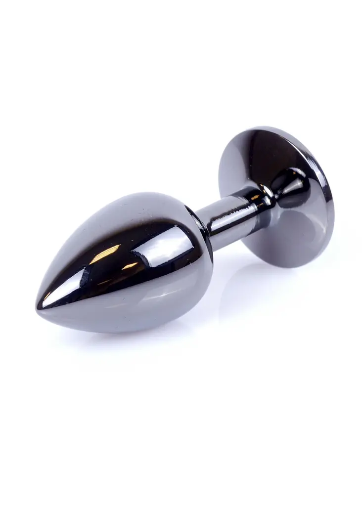 Анальна пробка - Jewellery Dark Silver Plug Green - фото 6