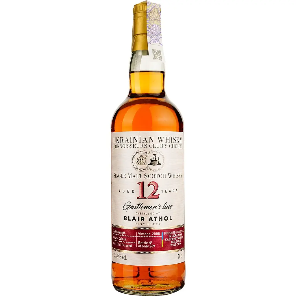 Віскі Blair Athol 12 Years Old Kolonist Cabernet Merlot Single Malt Scotch Whisky, у подарунковій упаковці, 55,9%, 0,7 л - фото 2