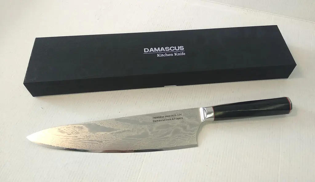 Ніж кухарський 24 см Damascus DK-AK 3009 AUS-10 дамаська сталь 73 шари - фото 6