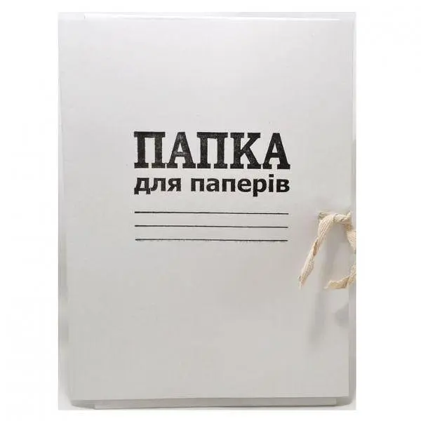Папка на зав'язках A4 картон №00133 (50)