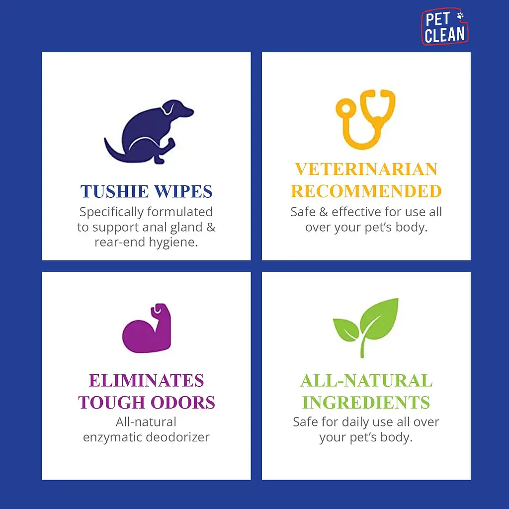 Салфетки влажные Pet Clean Tushie Wipes для домашних животных гипоаллергенные с ароматом Алоэ вера 50 шт. - фото 4