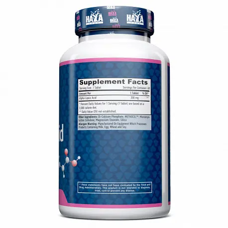 Натуральна добавка Haya Labs Alpha Lipoic Acid 300 mg 60 таблеток - фото 2