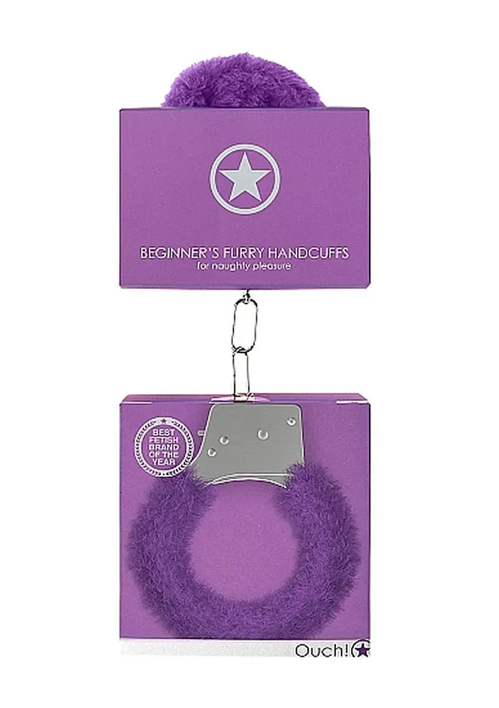 Наручники Beginners Handcuffs Furry - Purple Ouch! 36-OU002PUR 101705 - фото 7