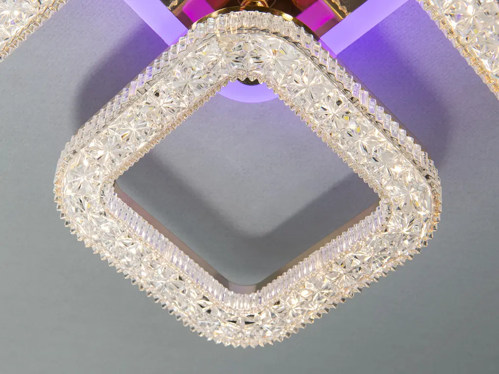 Люстра стельова LED Diasha S2205/4G, 50W, 3200K-6000K, золото, сучасний стиль, з пультом управління - фото 5