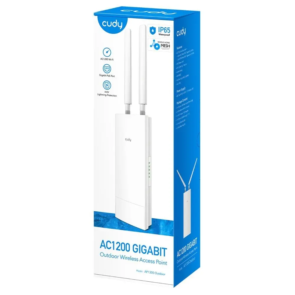 Точка доступу зовнішня WiFi 5 Cudy AP1300 OUTDOOR з підтримкою Mesh дводіапазонна гігабітна (73-00526) - фото 5