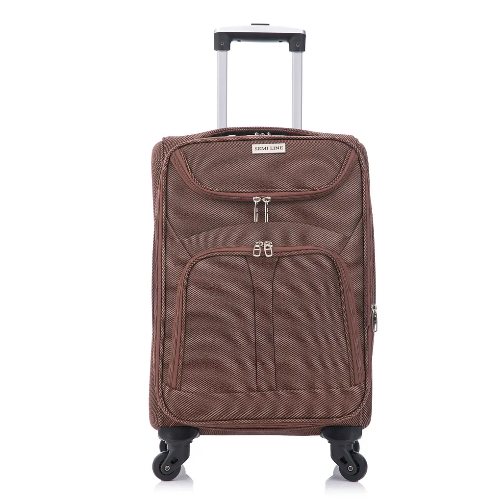 Валіза Semi Line 20 дюймів (S) дюймів (S) 47+5 л коричневий T5960-1 58x37x25.5 см ручна поклажа розширювач - фото 2
