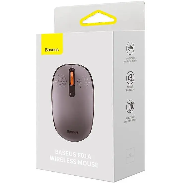Мышь Baseus F01A Wireless Mouse 2.4G 1-стандартная темно-серая - фото 3