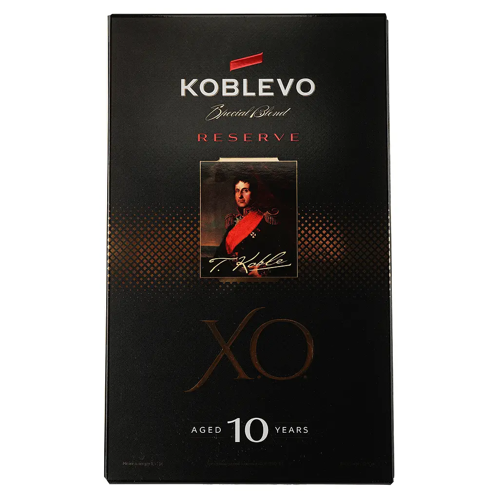 Бренди Koblevo Reserve 10 лет выдержки 40% 0.5 л в подарочной упаковке - фото 3