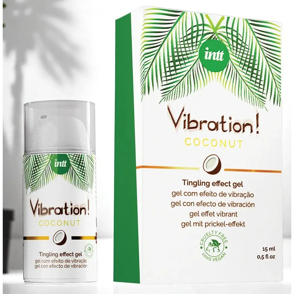 Рідкий вібратор Intt Vibration Coconut Vegan 15 мл кокосовий аромат 100% вега - фото 2