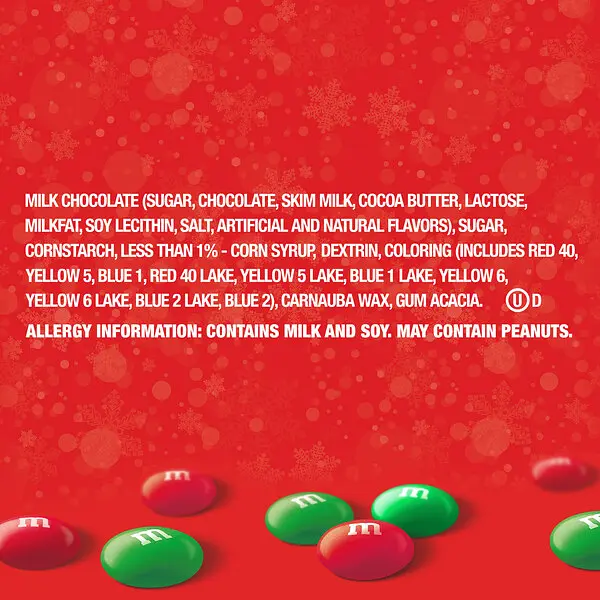 Драже M&M's Milk Chocolate Holiday Blend Red & Green Christmas Candy 283.5 г - фото 7