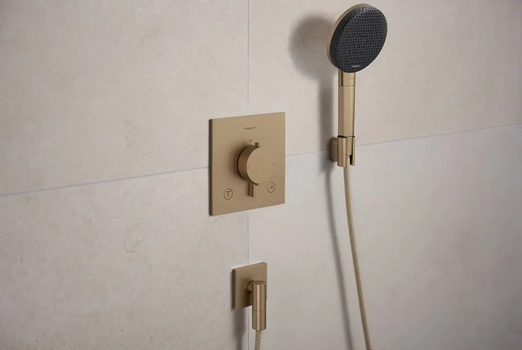 Термостат для душу Hansgrohe Ecostat Comfort E прихованого монтажу 2 function brushed bronze 33711140 - фото 2