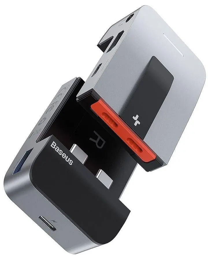 USB-Хаб Baseus Armor Age Type-C Bracket Multifunctional HUB Adapter Space Gray (CAHUB-AJ0G) - фото 5