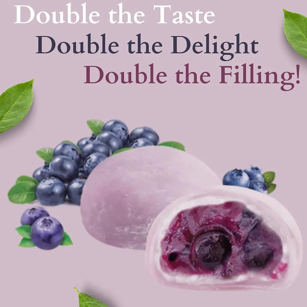Японські моті Bamboo House Double Fillings Mochi Blueberry Milk 180г - фото 7