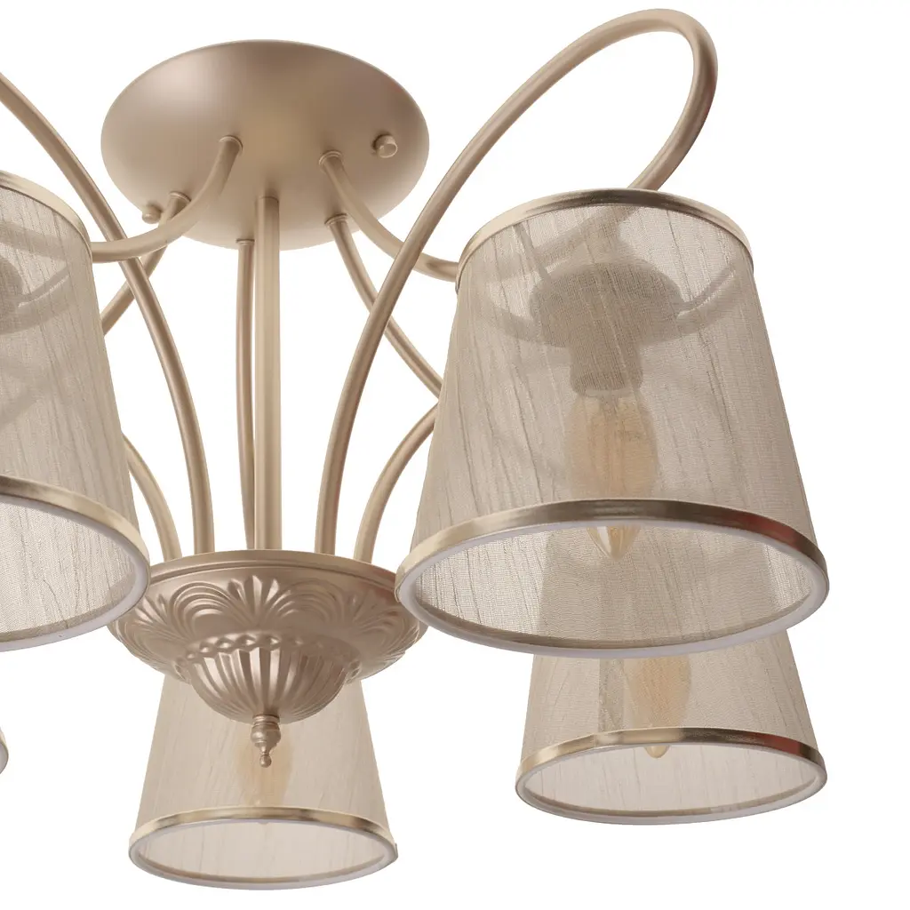 Люстра стельова Brille з абажуром в спальню Е14 40W BZ (BKL-723C/5) - фото 4