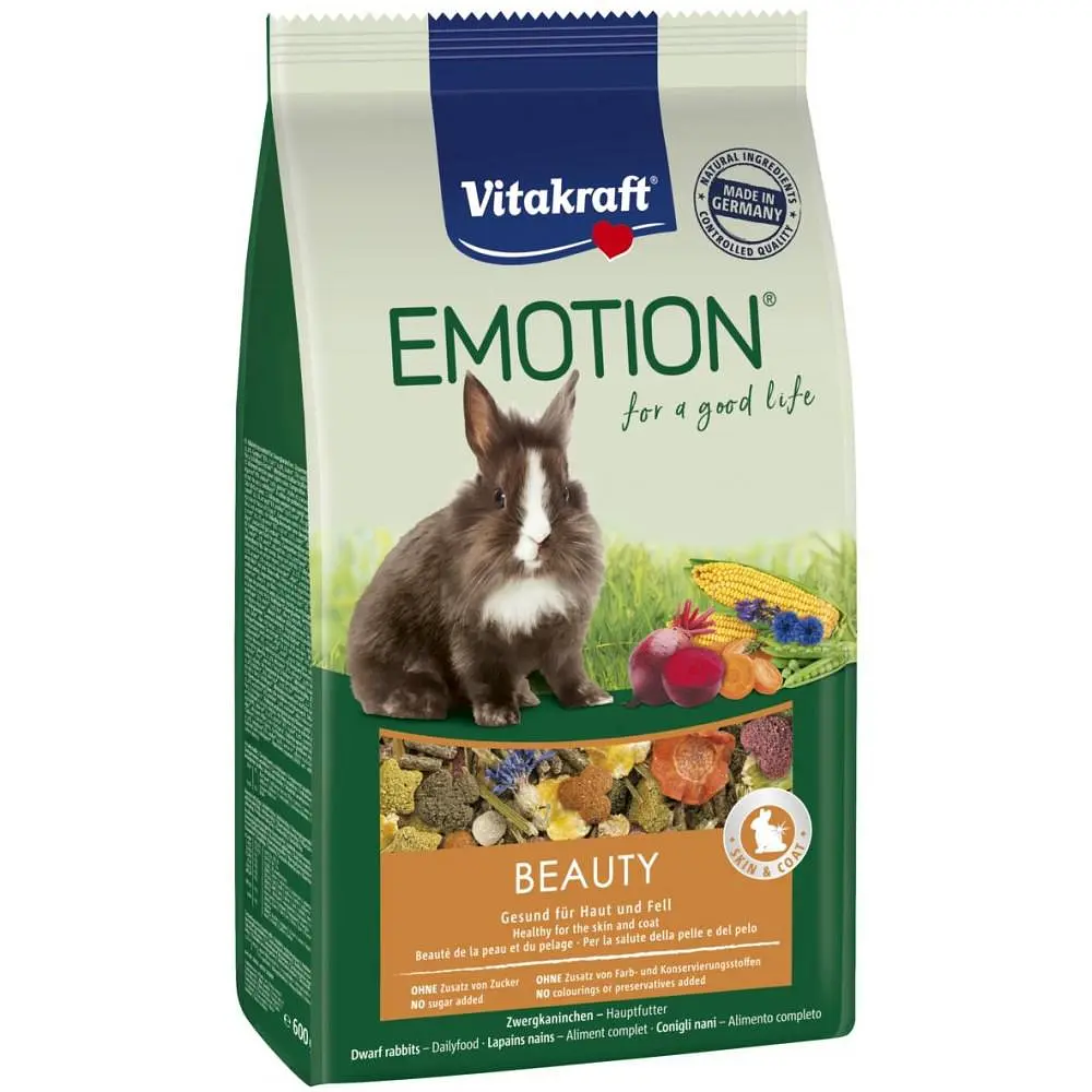 Корм для кроликов Vitakraft Emotion Beauty Selection 600 г для кожи и шерсти - фото 2