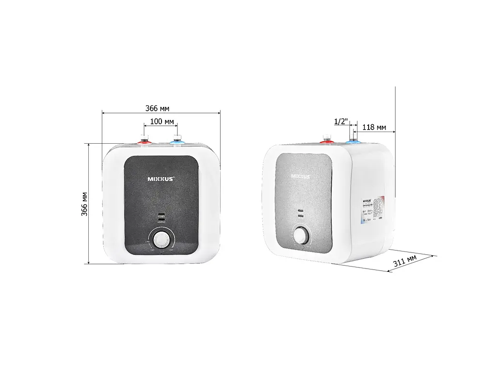 Водонагреватель "Под мойку" Mixxus EWH-1215 Small Under накопительный 15 л мокрый тэн 1,5 kW WH0605 - фото 5