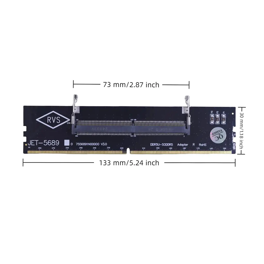 Конвертор Dynamode DDR5 Laptop SO-DIMM to Desktop DIMM RAM Memory (DM-DDR5-DIMM-Converter) - фото 5
