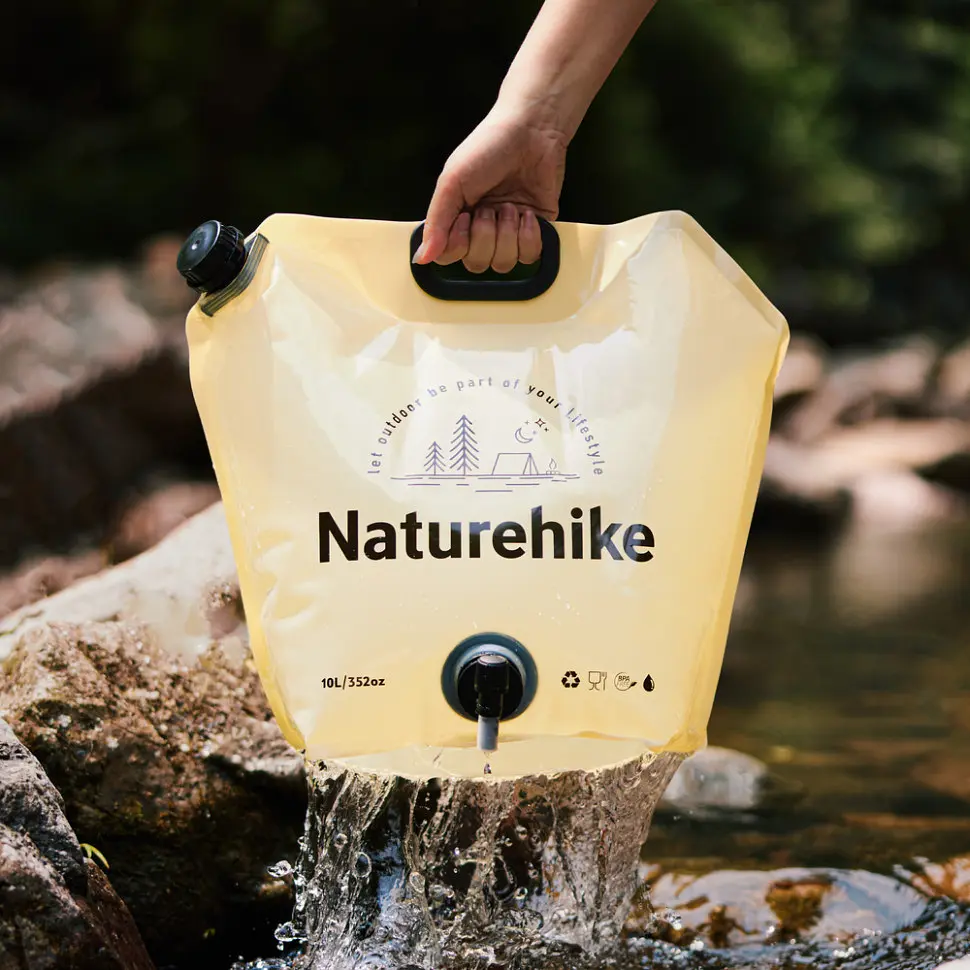 Складаний контейнер для води з поліетилену Naturehike CNK2450CF027, 10 л, жовтий - фото 8